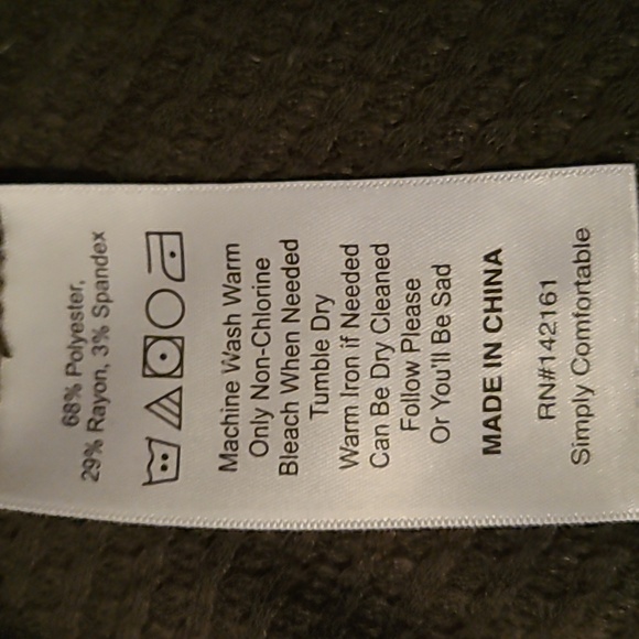 Olive Green 3/4 Sleeve Plus Sz 3X Women's Pullover Sweater - Picture 4 of 4